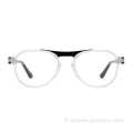 Dernière mode CE et FDA Full-Rim Round Quality Acétate Prescription Eyes Glasses Cadre